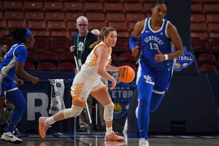 Tennessee Lady Volunteers G Tess Darby during the win over Kentucky. (Photo by McKenzie Lange of the USA Today Network)